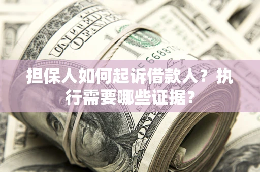 武汉担保人如何起诉借款人？执行需要哪些证据？