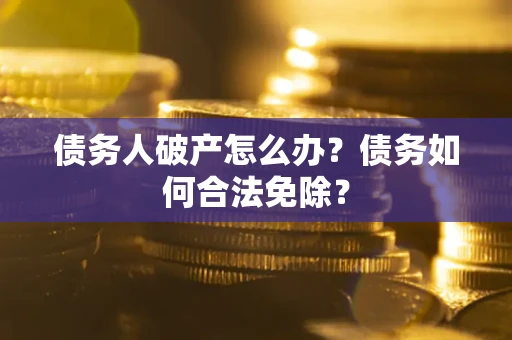 武汉债务人破产怎么办？债务如何合法免除？