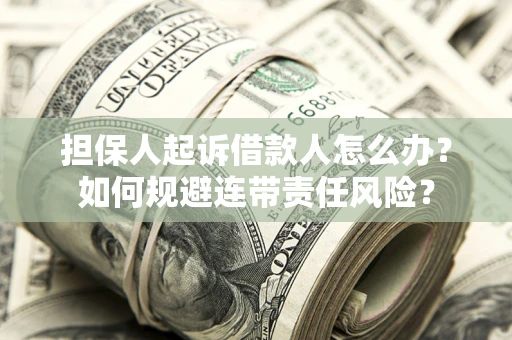 武汉担保人起诉借款人怎么办？如何规避连带责任风险？