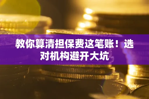 武汉教你算清担保费这笔账！选对机构避开大坑