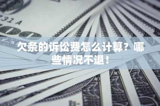 武汉欠条的诉讼费怎么计算？哪些情况不退！