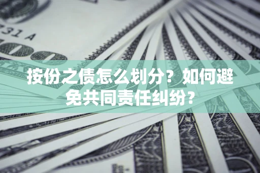 武汉按份之债怎么划分？如何避免共同责任纠纷？