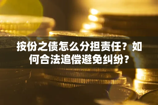 武汉按份之债怎么分担责任？如何合法追偿避免纠纷？